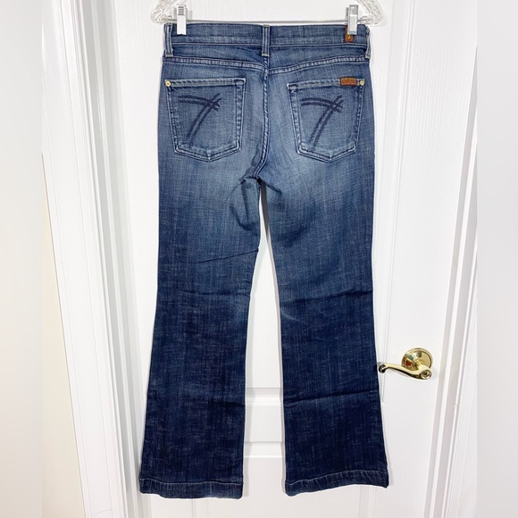 7 For All Mankind Dojo Flare Leg Jeans, Size 28 - Picture 1 of 10